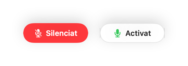 El mini controlador flotant en estat silenciat i activat