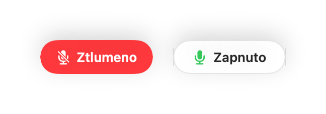 Plovoucí mini ovladač ve ztlumeném i aktivním stavu
