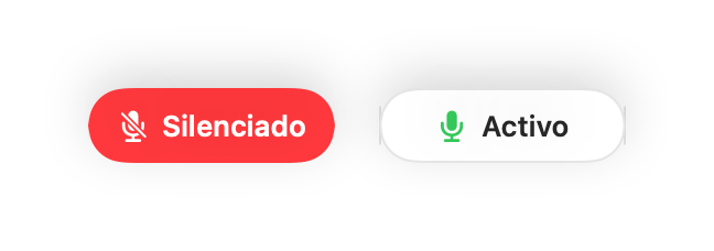 El mini controlador flotante en estado silenciado y activo