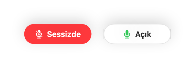 Sessizde ve açık durumlarında ekranda duran mini kumanda