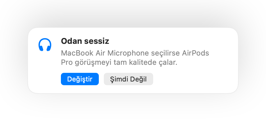 Oda sessiz olduğu için Muffle'ın Mac mikrofonunu önerdiği an